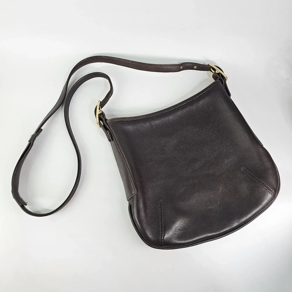 Vintage COACH 9204 Leather Crossbody Bag Made In USA Adjustable Belt Strap